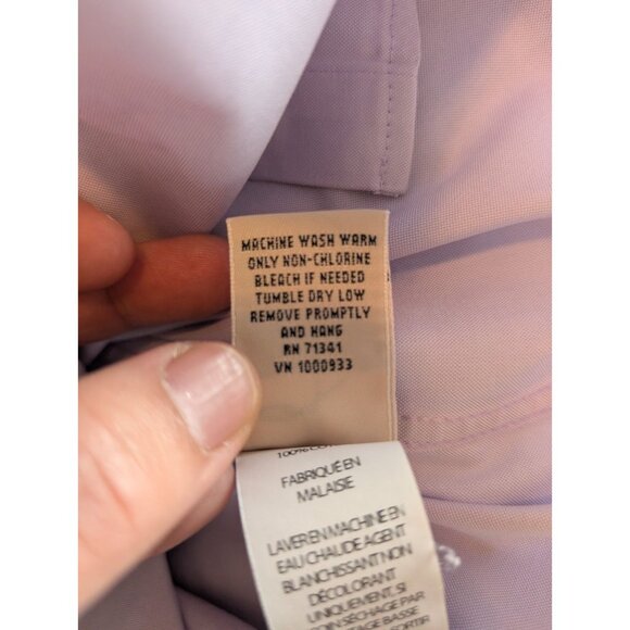 L.L.Bean Women Purple Button Up Shirt Size L 100% cotton - Picture 4 of 11